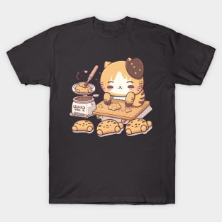 Cat making biscuits T-Shirt